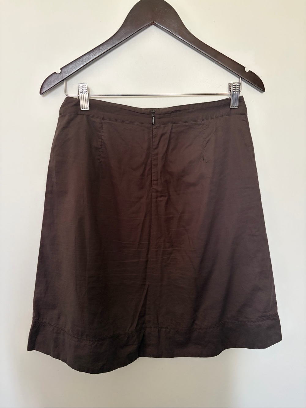 M0851 Brown Cotton A-Line Skirt Made in Canada - XXS - Picture 2 of 9